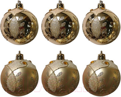 Набор шаров новогодних Волшебная страна Зимний 007487 (6шт)