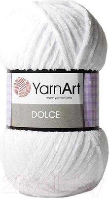 Пряжа для вязания Yarnart Dolce 100% микрополиэстер / 741 (120м, белый)