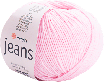 Пряжа для вязания Yarnart Jeans 55% хлопок, 45% полиакрил / 18 (160м, грязно розовый)