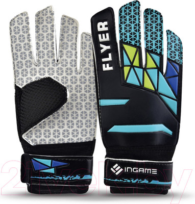 Перчатки вратарские Ingame Flyer IF-502 (р.7, черный/голубой)