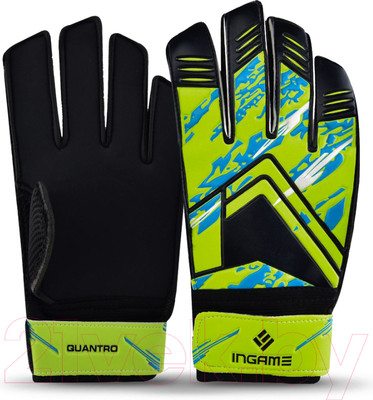 Перчатки вратарские Ingame Qauntro IQ-102 (р.9, черный/желтый)