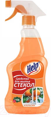 Средство для мытья стекол HELP Апельсин (750мл)