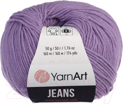 Пряжа для вязания Yarnart Jeans 55% хлопок, 45% полиакрил / 72 (160м, темная сирень)