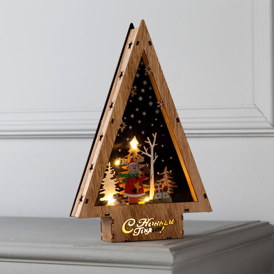 Световая фигурка Luazon Треугольничек с оленем 6117315 (теплый белый)