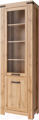 Шкаф-пенал с витриной Anrex Mortiz 1V1D (дуб вотан)