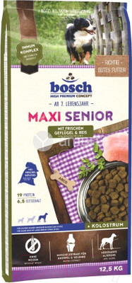 Сухой корм для собак Bosch Petfood Maxi Senior птица с рисом / 52210125 (12.5кг)