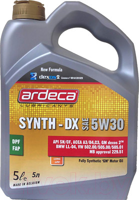 Моторное масло Ardeca Synth-DX 5W30 / P01155-ARD005 (5л)