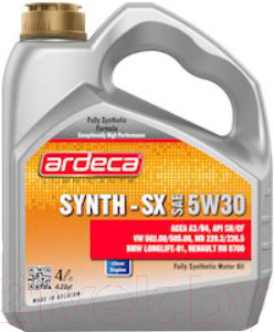 Моторное масло Ardeca Synth-SX 5W30 / ARD010039-004 (4л)