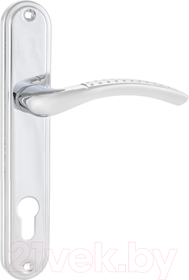 Ручка дверная Аллюр 132-1 85мм CP (хром)