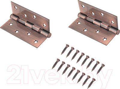 Комплект петель дверных Аллюр 2043 2BB-FHP AC (старая медь, 2шт)
