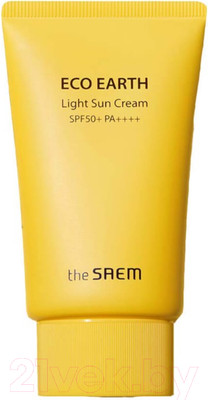 Крем солнцезащитный The Saem Eco Earth Light Sun Cream SPF 50+ PA++++ (50мл)