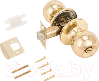 Ручка дверная Аллюр 5560 BK PB (латунь)