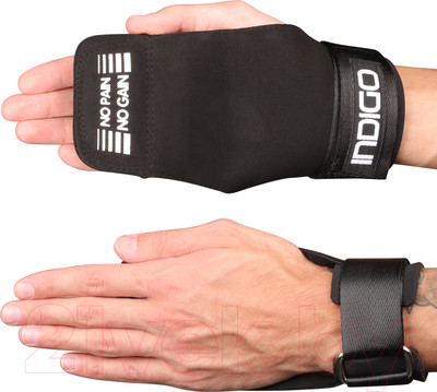 Накладки гимнастические Indigo Sport IN273 (черный)