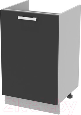 Шкаф под мойку Интерлиния Компо НШ50м-1дв (антрацит)