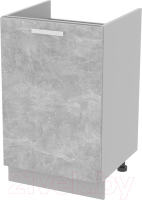 Шкаф под мойку Интерлиния Компо НШ50м-1дв (бетон)