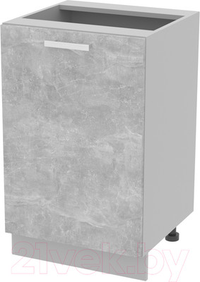 Шкаф-стол кухонный Интерлиния Компо НШ50р-1дв (бетон)