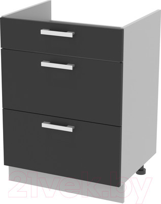 Шкаф-стол кухонный Interline Компо НШ60ВП (антрацит)