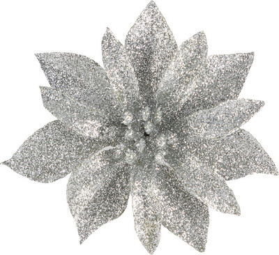 Набор елочных игрушек Волшебная страна Цветок / 007938 (3шт, серебристый)