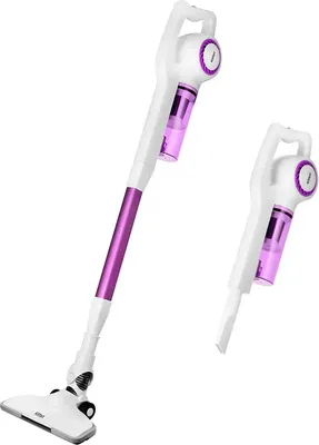 Вертикальный пылесос Kitfort KT-5105-1 (белый/фиолетовый)
