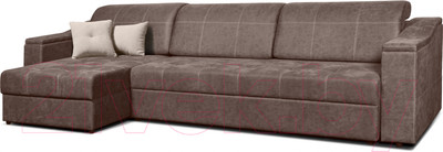 Диван угловой Анмикс Бергамо (коричневый велюр)