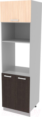 Шкаф-пенал кухонный Интерлиния Компо ПШД-№18-2145 (дуб венге/дуб молочный)