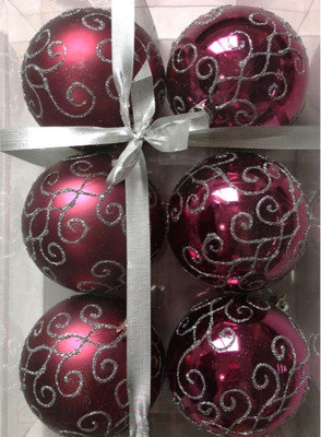 Набор шаров новогодних Волшебная страна Традиции / 007500 (6шт)