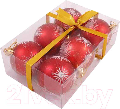 Набор шаров новогодних Волшебная страна PBD6-6-054-R / 101784 (6шт)