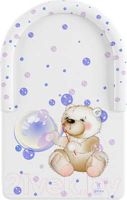 Доска пеленальная GLOBEX Комфорт Мишка пузыри / 4205/7