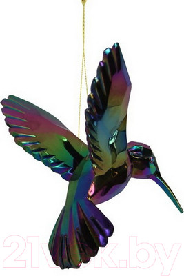Елочная игрушка Gisela Graham Limited Atlantis. Колибри темный / 12963-1