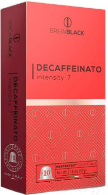 Кофе в капсулах Carraro Brew Black Decaff стандарта Nespresso (10x5.2г)