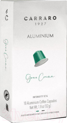 Кофе в капсулах Carraro Gran Crema ALL стандарта Nespresso (10x5.2г)