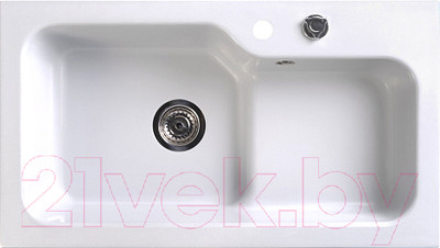 Мойка кухонная Belux SG-REC-HALF-8045-01 (белый кварц)