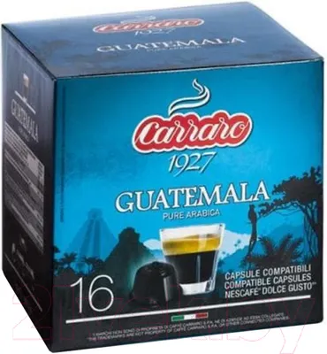 Кофе в капсулах Carraro Guatemala стандарта Dolce Gusto (16x7г)