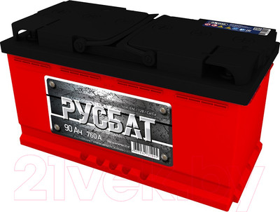 Автомобильный аккумулятор Русбат Евро 760А / 6СТ-90 (90 А/ч)