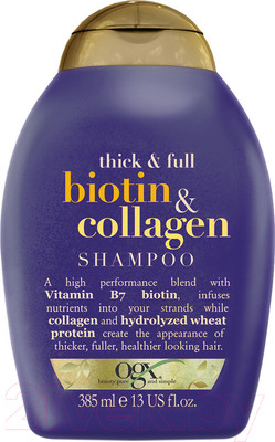 Шампунь для волос OGX Для лишенных объема и тонких волос с биотином и коллагеном (385мл)