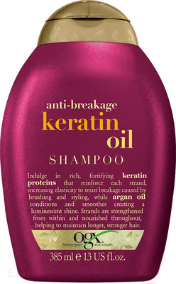 Шампунь для волос OGX Против ломкости волос с кератиновым маслом (385мл)