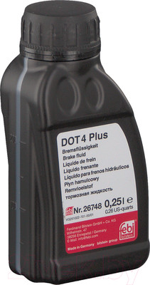Тормозная жидкость Febi Bilstein DOT 4 Plus Brake Fluid / 26748 (250мл)
