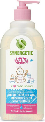 Средство для мытья посуды Synergetic Для детской посуды, сосок, бутылочек и игрушек (0.5л)