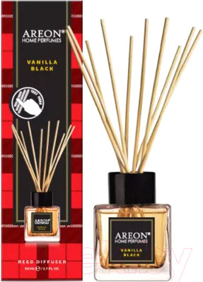 Аромадиффузор Areon Sticks Reed Vanilla Black / ARE-RHP02