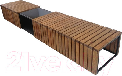 Скамья садовая Грифонсервис СК50 (черный/орех)