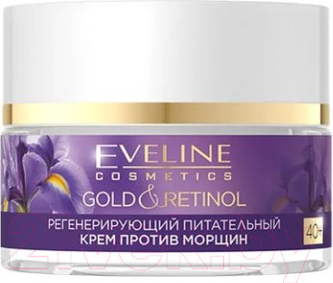 Крем для лица Eveline Cosmetics Gold&Retinol Регенерирующий питательный против морщин 40+ (50мл)