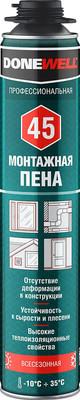 Пена монтажная Donewell 45 DPP10U45 Профессиональная всесезонная (1л)