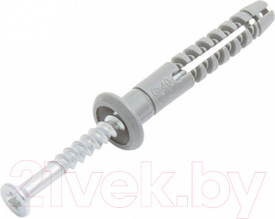 Дюбель-гвоздь ЕКТ Цилиндр быстрого монтажа с гвоздевым шурупом 8x80 / VZ012100 (50шт)