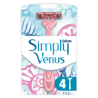 Набор бритвенных станков Gillette Simply Venus 3 одноразовые (4шт)