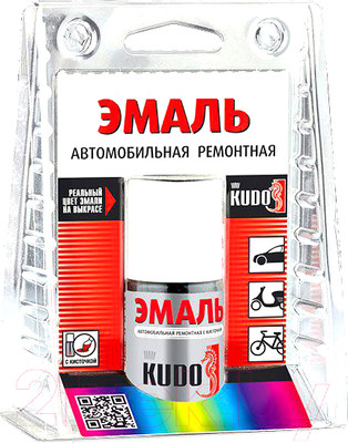 Эмаль автомобильная Kudo 201 KU-70201 (15мл, с кисточкой, белый)