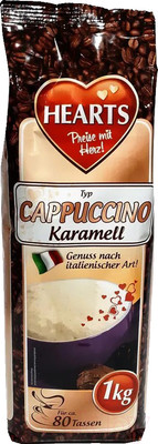 Кофейный напиток Hearts Cappuccino Caramel со вкусом карамели (1кг)