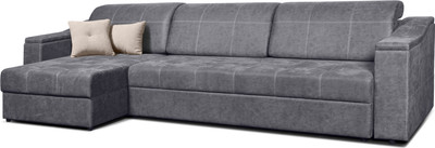 Диван угловой Анмикс Бергамо (серый велюр)