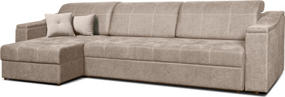 Диван угловой Анмикс Бергамо (бежевый велюр)