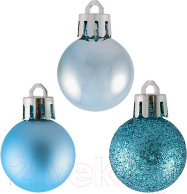 Набор шаров новогодних Волшебная страна Синий / 007661 (24шт)