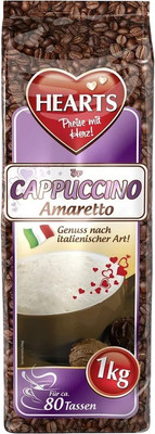 Кофейный напиток Hearts Cappuccino Amaretto со вкусом амаретто (1кг)